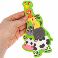 Мягкий пазл для малышей &laquo;Пирамидка: Животные фермы&raquo;, 5 деталей, Крошка Я