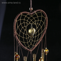 Музыка ветра металл "Сердце с сердечками" 4 трубки 5 колокольчиков d=17 см длина 65 см