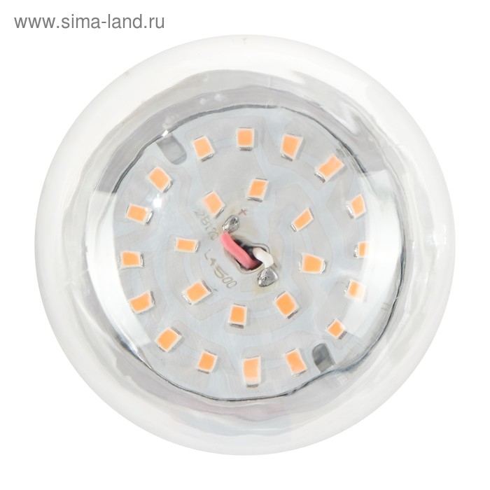 Фитолампа светодиодная Luazon, А60, E27, 15 Вт, IP44, 220 В, 270&deg;, мультиспектральная