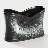 Салфетница фарфоровая Magistro &laquo;Ночной дождь&raquo;, 12&times;5,7&times;8,2 см, цвет чёрный