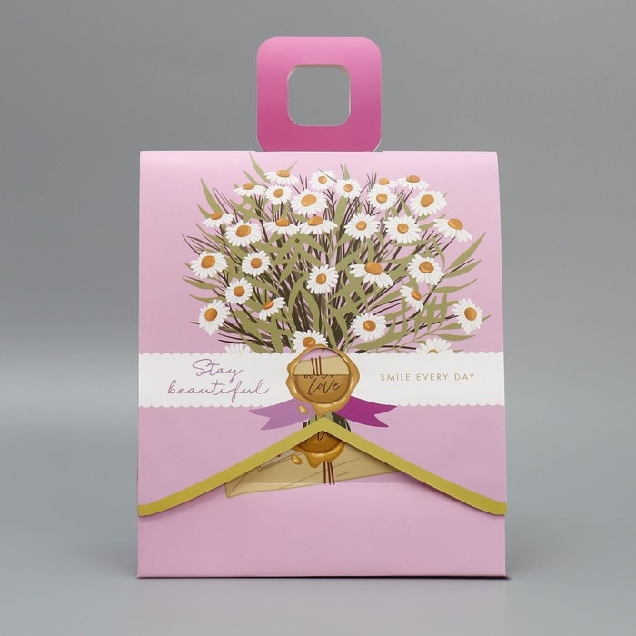 Пакет подарочный с формовым клапаном, упаковка, &laquo;Вдохновляй&raquo;, 23 х 27 х 11.5 см