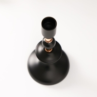 Подсвечник металл на 1 свечу d=2 см "Ирада" с золотом 9х9х19,5 см