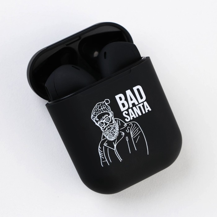 Беспроводные наушники новогодние &laquo;Bad santa&raquo;, на Новый год, модель LV-144, 5,5 х 4,2 см