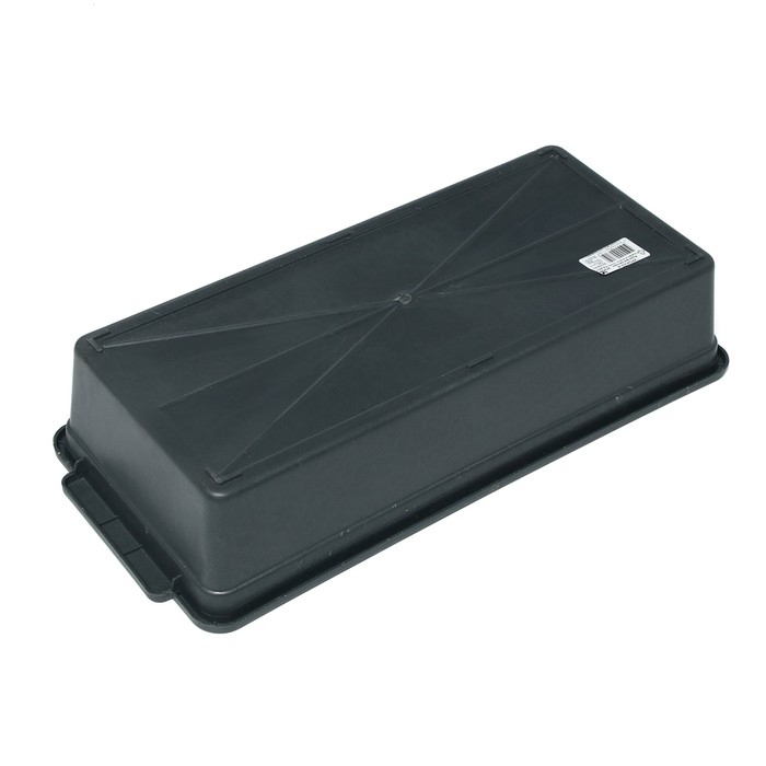 Ящик для рассады, 45 &times; 20 &times; 10 см, с ручками, 5 л, чёрный