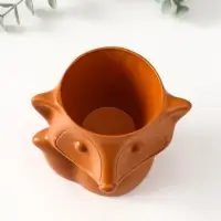 Подставка для мелочей "Лиса" 7х9х7 см, красная глина