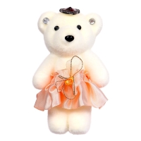 Игрушка из пенопласта &laquo;Мишка в юбочке&raquo;, на ушках камушки, цвета МИКС