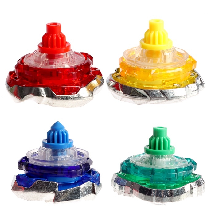 Набор боевых волчков &laquo;Gyro X&raquo;, 4 волчка, с запуском и ареной, цвет МИКС