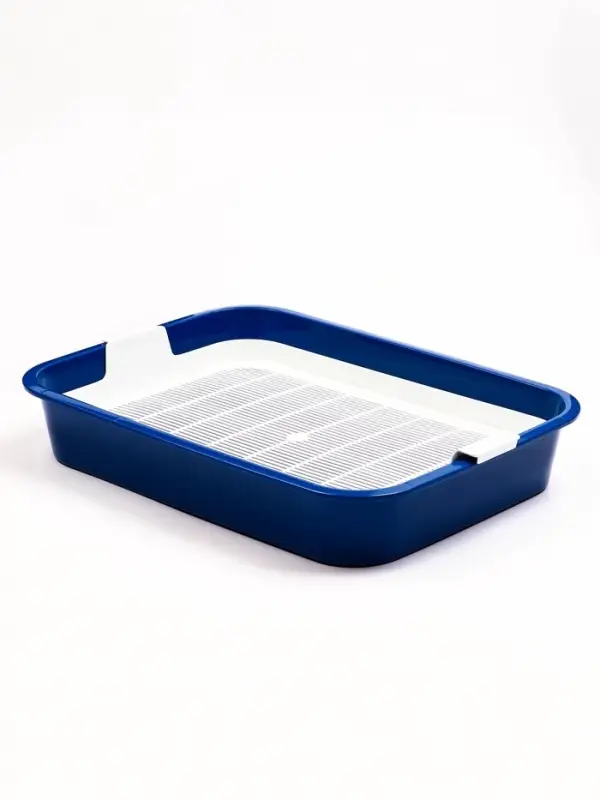 Туалет "Белла мини" для кошек, с сеткой, 35 х 26  х 6 см, Синий