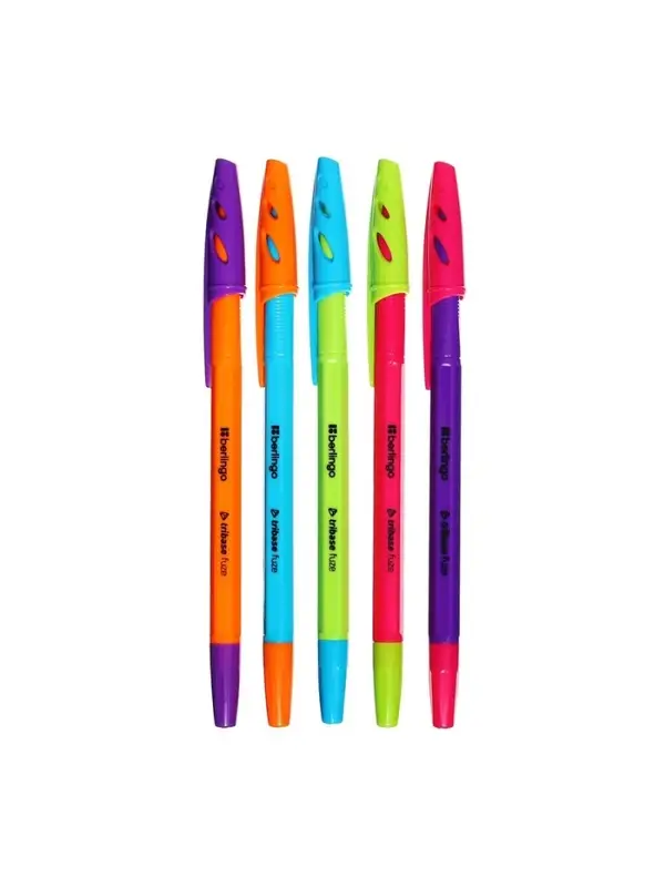 Ручка шариковая Berlingo Tribase Fuze, узел 0.7 мм, чернила синие, МИКС