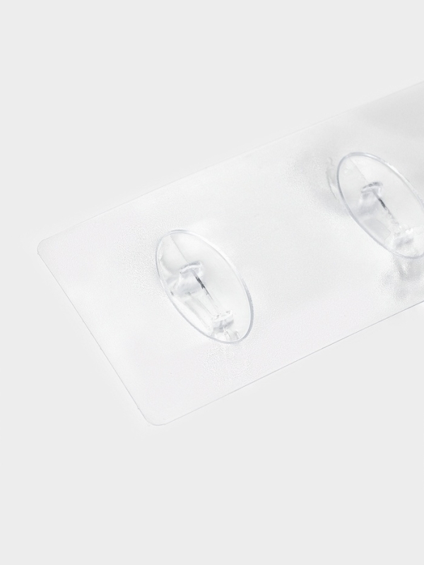 Крючки настенные самоклеящиеся, 6 крючков на общей гибкой прозрачной основе, набор 2 шт