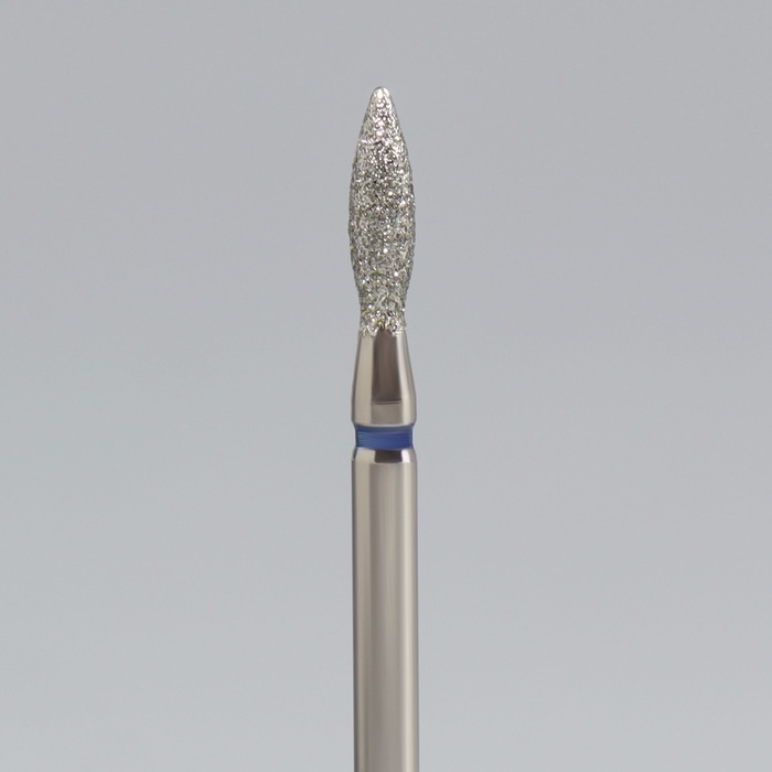 Фреза алмазная для маникюра &laquo;Пламя&raquo;, средняя зернистость, 2,5 &times; 10 мм, в пластиковом футляре