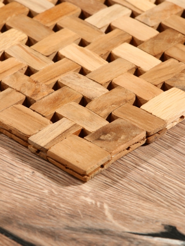 Коврик из тикового дерева, 30х20х0,7 см