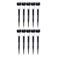 Набор садовых светильников на солнечной батарее &laquo;Цилиндр&raquo;, 4.5 &times; 30 &times; 4.5 см, 1 LED, свечение мульти (RGB), 10 шт.