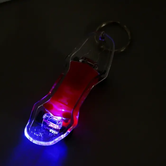 Фонарик брелок для ключей на кольце &laquo;Скейтборд&raquo;, мигает, 1.7&times;8.2&times;2.8 см, МИКС