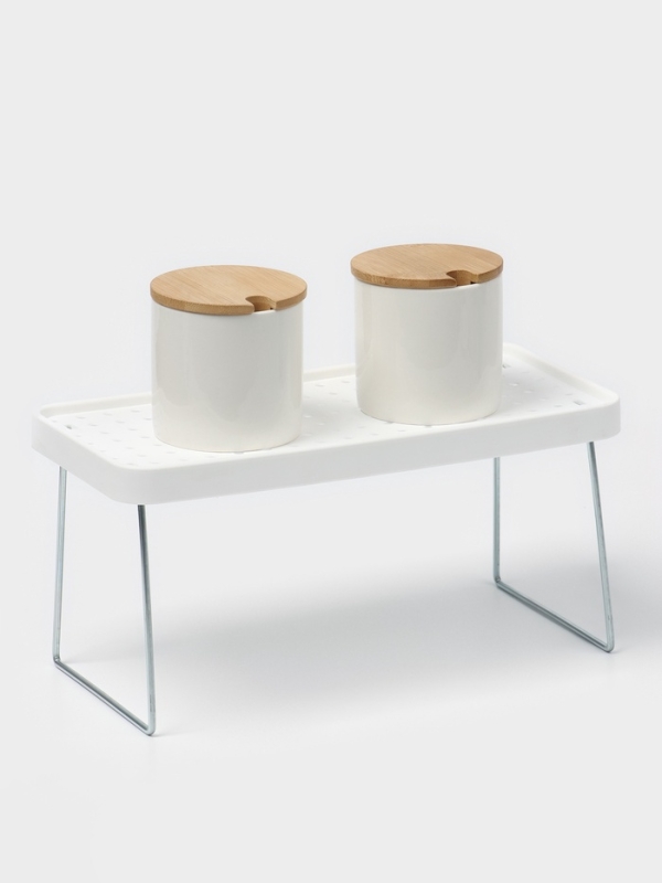 Складной столик-поднос "Макард" 29х14х2 см, цвет белый/серый