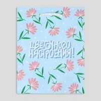 Пакет подарочный ламинированный, упаковка, &laquo;Цветочного настроения&raquo;, S 12 х 15 х 5.5 см