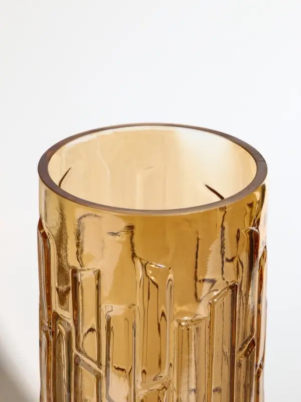 Ваза стекло настольная "Мэнди" 29х12 см, коричневый