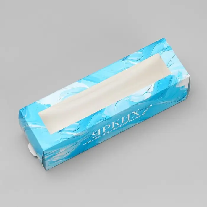 Коробка для макарун, кондитерская упаковка &laquo;Ярких моментов &raquo; 18 х 5.5 х 5.5 см