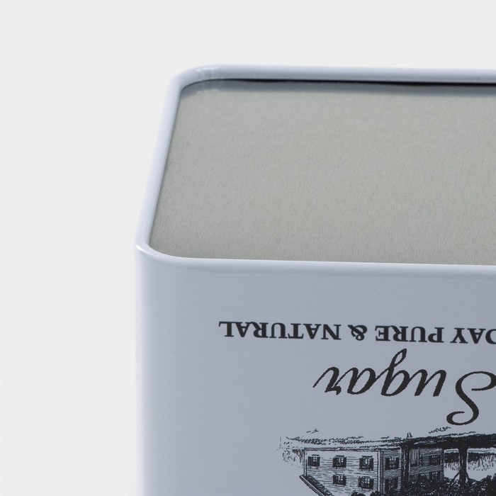 Банка для сахара &laquo;Дом и поле&raquo;, 1,1 л, 12&times;10 см, цвет белый