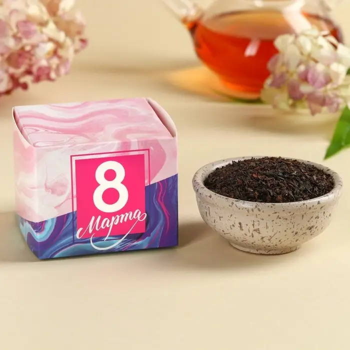 Набор &laquo;8 Марта&raquo;: крем-мёд, чай 50 г