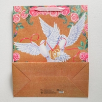 Пакет подарочный ламинированный, упаковка, &laquo;Счастливы вместе&raquo;, XL 49 х 40 х 19 см