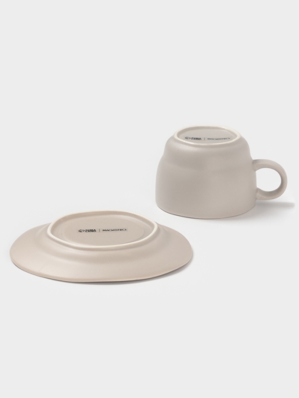 Чайная пара Magistro "Potter" 250мл 15,3х7,5 цвет светло-серый (блюдце, чашка)