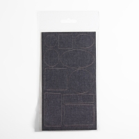 Набор заплаток джинсовых, клеевые, лист 10 &times; 18 см, 10 шт, цвет тёмная джинса