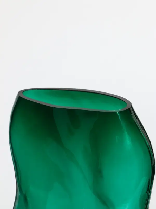 Ваза стекло настольная "Шерил" 27х16 см, зелёный