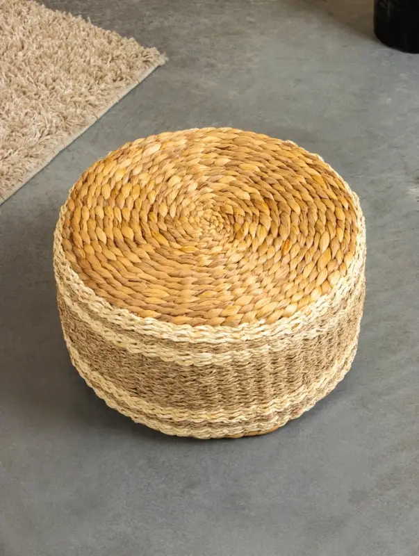 Пуфик 40х40х20 см, водный гиацинт, сиграсс