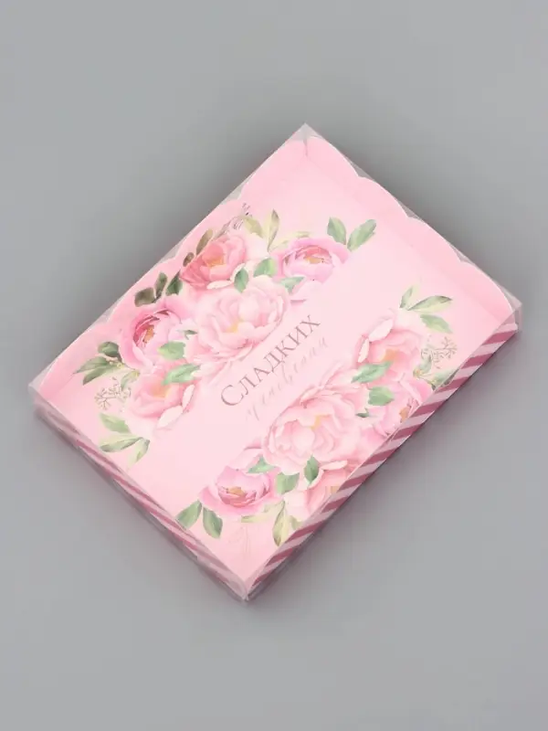 Коробка для печенья, &laquo;Сладких мнгновений&raquo;, 14&times;10.5&times;2.5 см