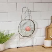 Подставка для крышек подвесная, 19,5&times;9&times;46 см, белый