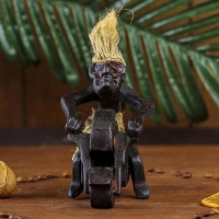 Сувенир &laquo;Абориген на байке&raquo;, 8&times;18&times;14 см, дерево