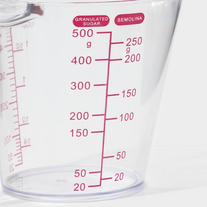 Стакан мерный, 500 мл, 16&times;9,7&times;11 см, цвет прозрачный