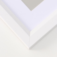 Фоторамка МДФ "Anna" 15х20 см, с паспарту (10х15 см), белый (пластиковый экран)