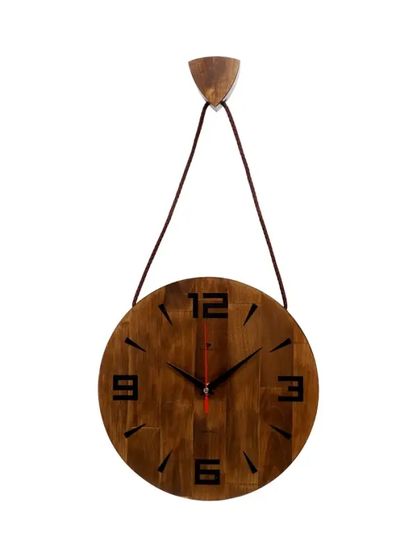 Часы настенные, интерьерные, бесшумные, d-30 см, дерево на подвесе