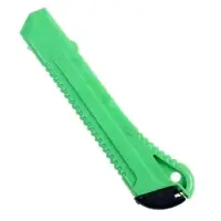 Нож канцелярский, лезвие 18 мм, корпус пластик, фиксатор, блистер, МИКС