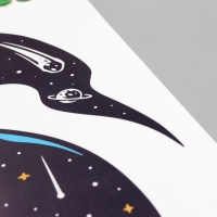 Наклейка пластик интерьерная цветная "Космос в бутылке" 40х60 см