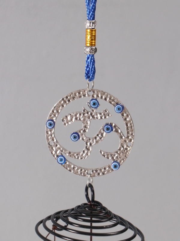 Музыка ветра металл от сглаза "Ом" 6 колокольчиков h=56см