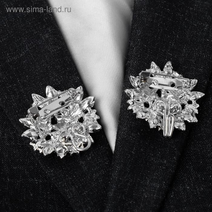 Зажим для кардигана &laquo;Соцветие&raquo;, цвет радужный в серебре