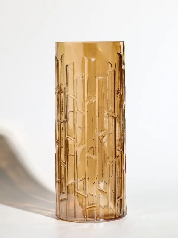 Ваза стекло настольная "Мэнди" 29х12 см, коричневый