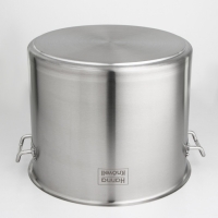 Кастрюля из нержавеющей стали Hanna Kn&ouml;vell HoReCa, 40 л, толщина 0,8 мм, 201 сталь, дно 3,2 мм, с теплораспределительным слоем, индукция