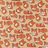 Бумага упаковочная крафтовая &laquo;Корги&raquo;, 70 х 100 см