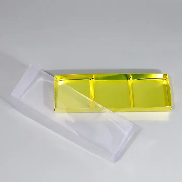 Коробка кондитерская для муссовых пирожных &laquo;Жёлтая&raquo;, 27 х 8.6 х 6.5 см
