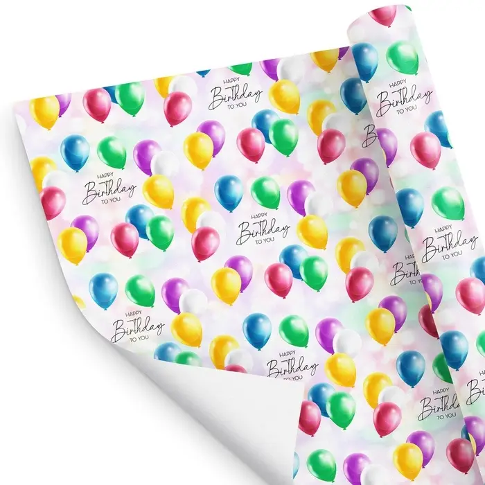 Бумага упаковочная глянцевая Happy Birthday, 50 &times; 70 см