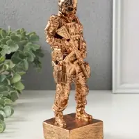 Фигура солдат &laquo; Воин СВО&raquo;, 24&times;7&times;7 см, под золото