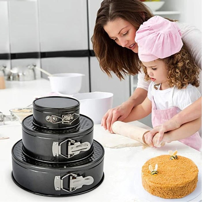 Форма для выпечки Доляна &laquo;Элин. Круг&raquo;, d=26 см, съёмное дно, антипригарное покрытие, цвет чёрный