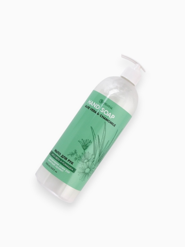 Жидкое мыло для рук 1000 мл, ромашка и алоэ, Рябина