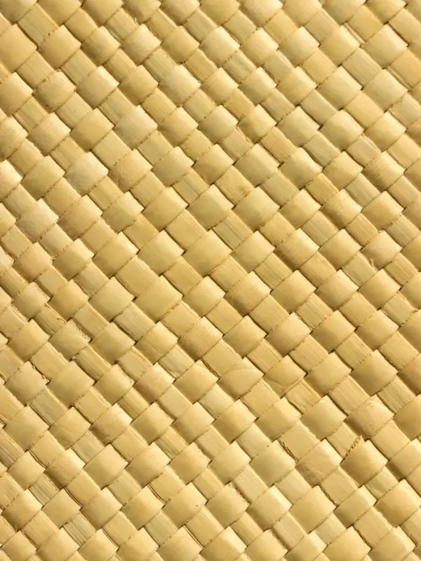 Сумка плетёная из пандана, 23&times;14&times;35 см, бежево-чёрная