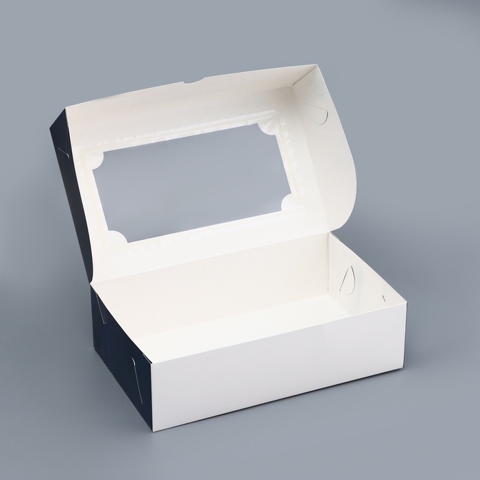 Коробка подарочная складная с окном, "Настоящему мужчине", 25 х 15 х 7 см