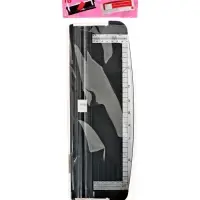 Резак для бумаги роликовый А4, до 3 листов,безопасное лезвие, длина реза 300мм,корпус черный